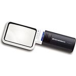 Eschenbach 15114 Optik Lupe Handlupe mit LED-Beleuchtung mobiluxLED Vergrößerng: 4x Linsengröße: 75x50mm