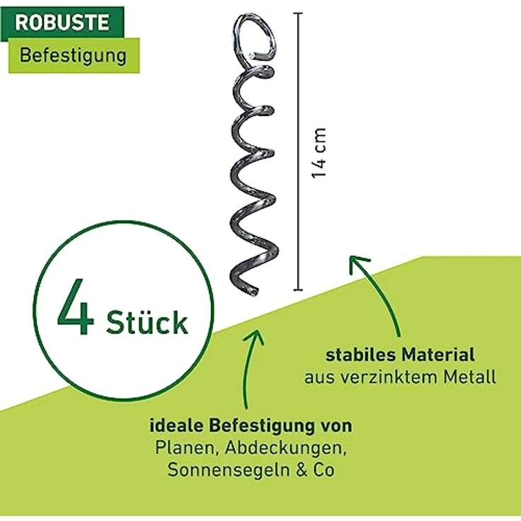 Windhager Spiralhering Metall, verzinkt Länge 15 cm , VE: 6 – Bild 3