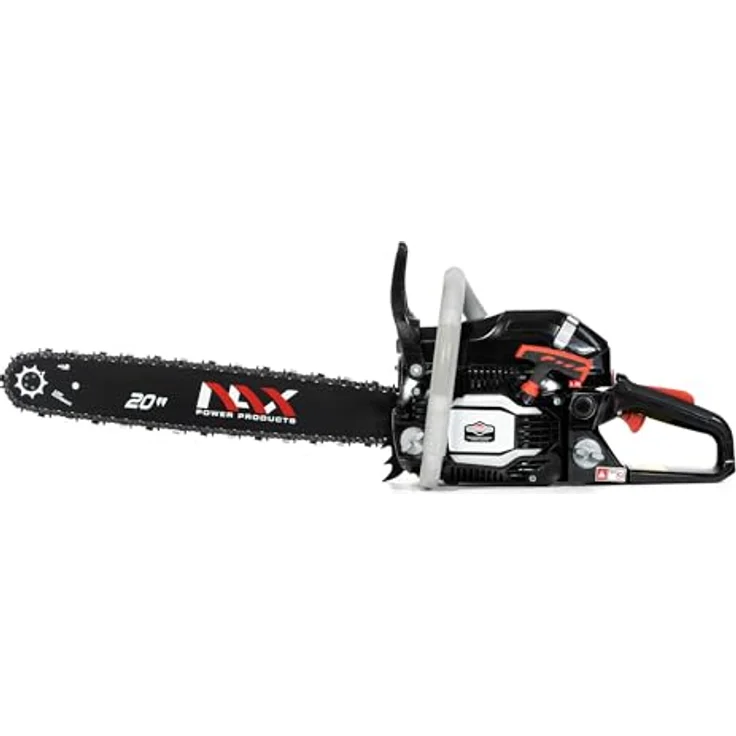 NAX POWER PRODUCTS 500C Motor 61,5 cm3 2kW Führungsschiene 20'' 50,8cm Anti-Rückschlag-System Low Kickback Briggs & Stratton Lizenzware Benzin-Säge Kettensäge, Schwarz – Bild 2