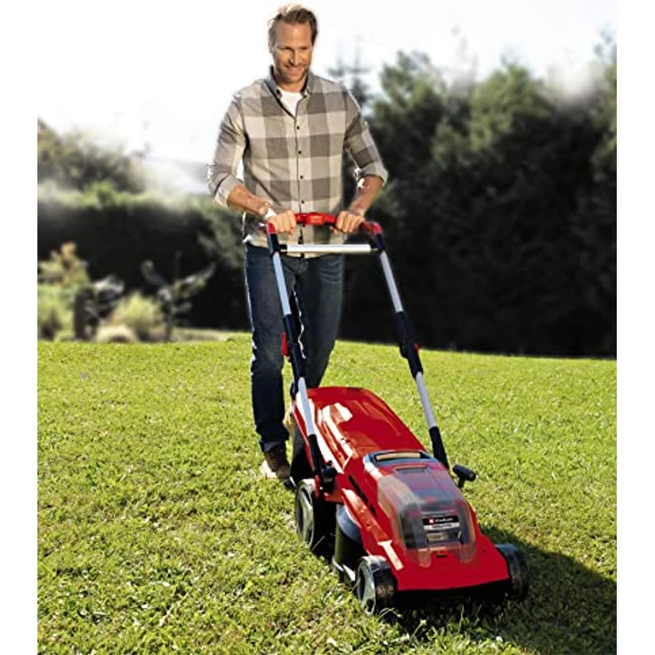 Einhell Akku-Rasenmäher RASARRO 36/36 Kit Power X-Change (36 V, 36 cm Schnittbreite, bis 400 m², 45L Fangkorb, 25-75 mm Schnitthöhe, inkl. 2 x 3,0 Ah Plus Akkus + 2x Ladegerät) – Bild 4