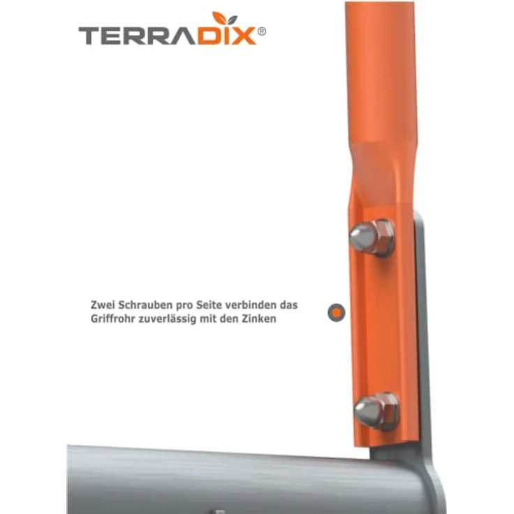 TERRADIX Broadfork 5x300 - optimal zum Tiefenlockern und Aerifizieren - Grabegabel Spatengabel Forke - Arbeitsbreite 50cm - Zinkenlänge 30cm – Bild 4