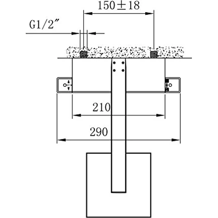 Bernstein Duschsystem NT6705C, Thermostatventil, Cool-Body-Technologie, eckiger Duschkopf – Bild 6