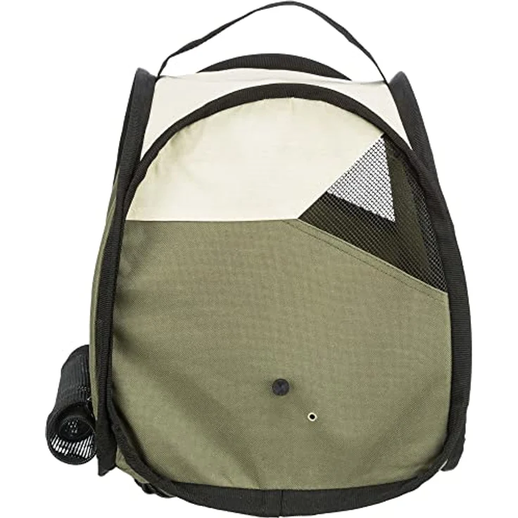 Trixie Transporttasche für Ziervögel, 27 × 32 × 27 cm, beige/olivgrün - 5906 – Bild 3