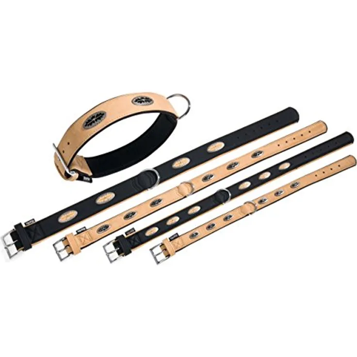 Karlie Art Buffalo Halsband Oak, L: 55 cm, B: 30 mm, schwarz-beige