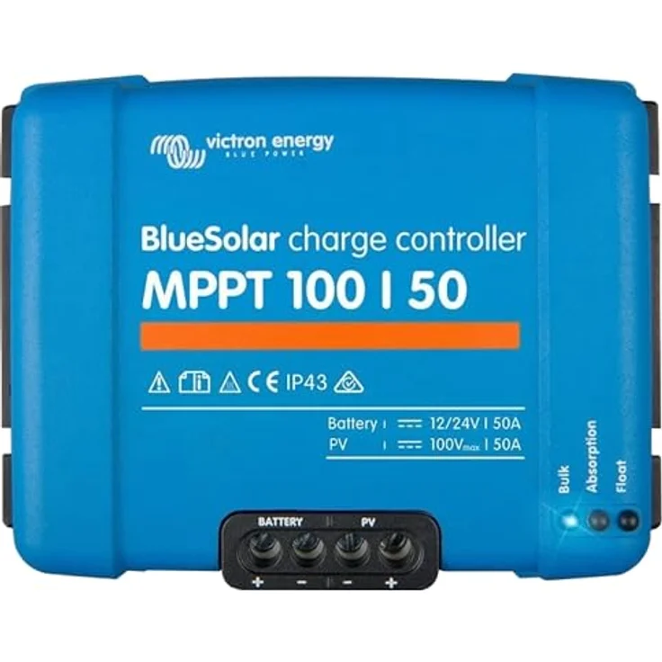 Victron Energy BlueSolar MPPT 100V 50 Amp 12/24-Volt Solar Laderegler, intelligentes MPPT-Design, Bluetooth-Funktion, schwarz – Bild 1
