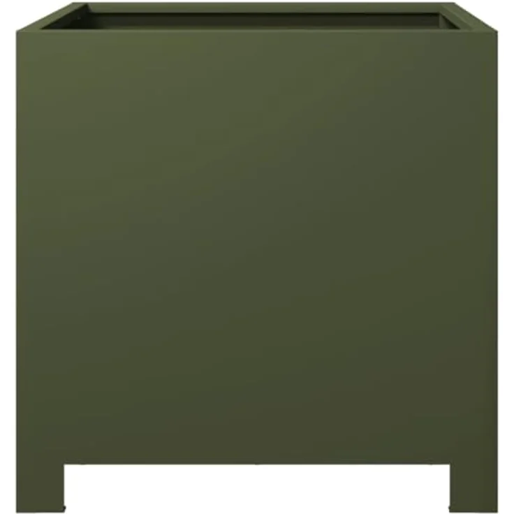 vidaXL Pflanzkübel Olivgrün 40x40x40 Stahl, Stabiles und langlebiges Material, Viel Platz, Vielseitig einsetzbar, Unkraut- und Schädlingsschutz – Bild 4
