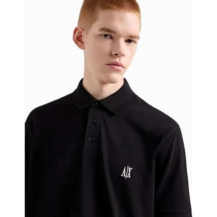 Armani Exchange Polo-Shirt für Herren, Schwarz, Größe XL, elegantes Design, pflegeleicht und vielseitig – Bild 5