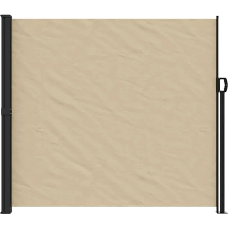 vidaXL Seitenmarkise, Sichtschutz Ausziehbar, Windschutz Sonnenschutz für Garten Balkon Terrasse, Seitenrollo Seitenwandmarkise, Beige 180x600cm – Bild 3