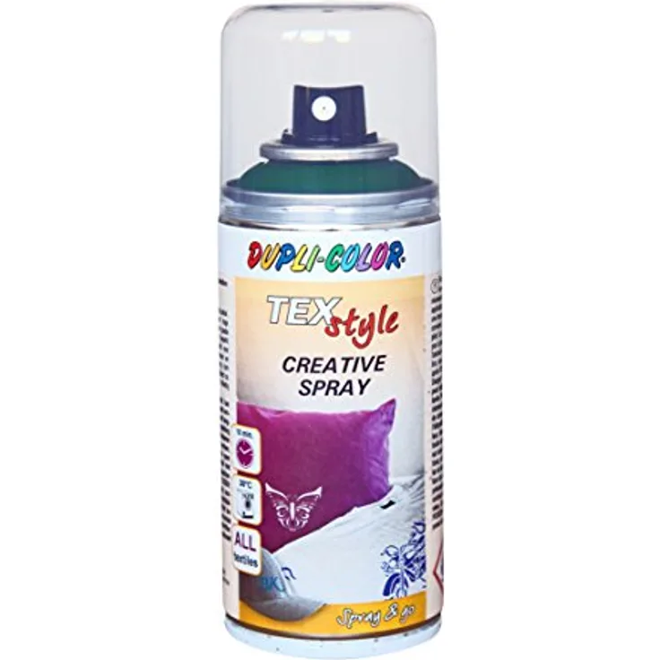 Dupli-Color 319907 Textilspray, Acryllack in grün, 150 ml, hervorragende Haftung und wischfest