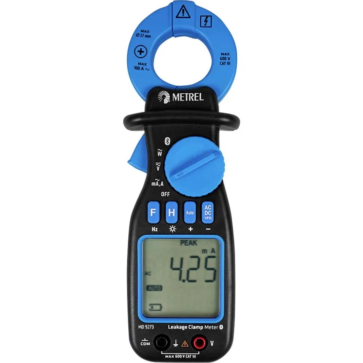 Metrel 20992998 MD 9273, digitale Leckstromzange mit Bluetooth und TRMS Messung
