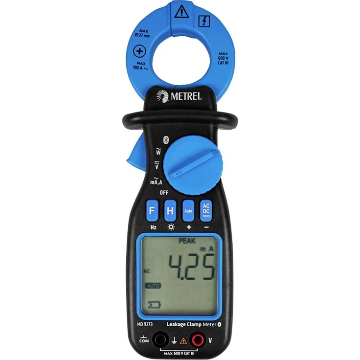 Metrel 20992998 MD 9273, digitale Leckstromzange mit Bluetooth und TRMS Messung
