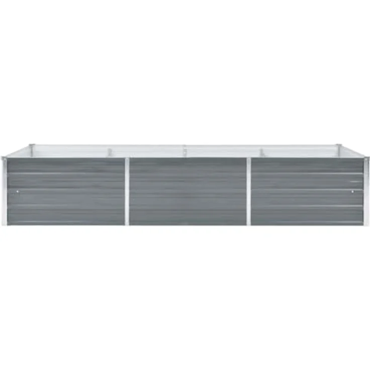 vidaXL Garten-Hochbeet Verzinkter Stahl 240x80x45 cm Grau – Bild 9