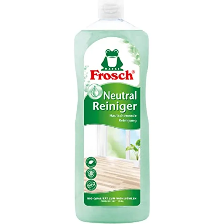 FROSCH Frosch Neutral Reiniger 1 Liter, pH-hautneutraler Allzweckreiniger mit 100% pflanzlich basierten Wirkstoffen