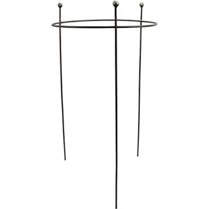 Hirsch Terracotta Staudenhalter BODO Kugel rund Ø 40 cm Höhe 95 cm Vollmaterial stabil Rankhilfe Pflanzenstütze