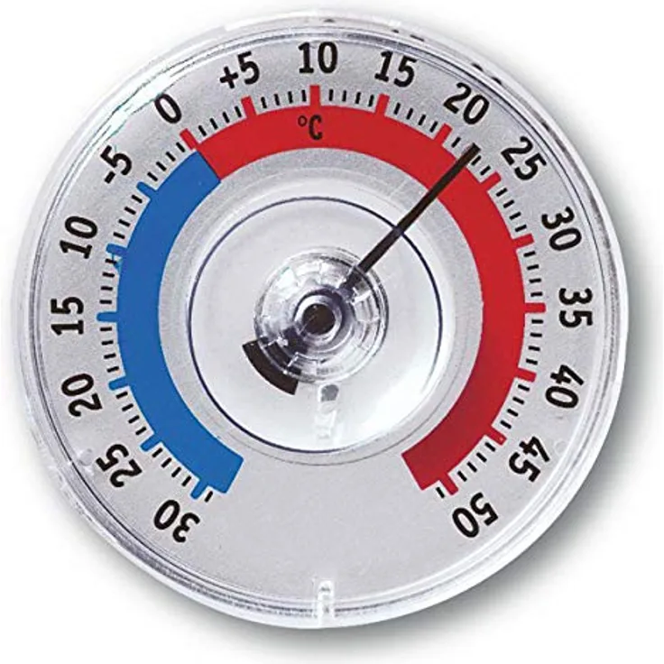 TFA Dostmann Twatcher Fensterthermometer, 14.6009.30, außen, wetterfest, L 80 x B 80 x H 27 mm