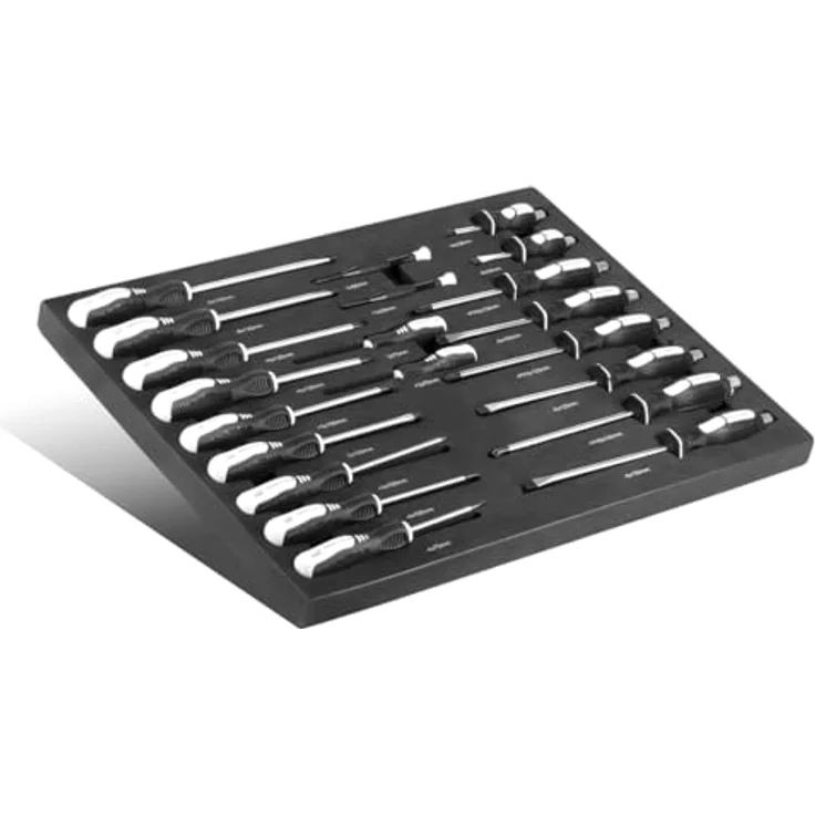 STAHLWERK 21-teiliges Schraubendreher-Set mit Schaumstoffeinlage, PH und SL, ergonomische Griffe, hochwertige Verarbeitung – Bild 1