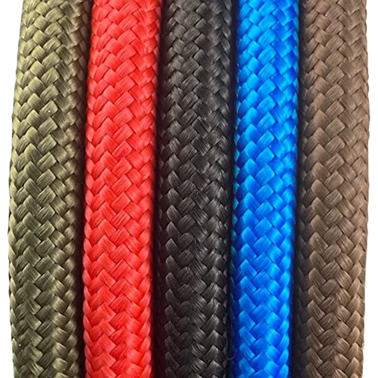 MediMuc Soft Cord - Hundehalsband mit Zugbegrenzung, Nylon Halsung, rot, XS - 40cm, verstellbar, robust, wetterfest, textilverstärkt, Leder-Endkappen – Bild 4