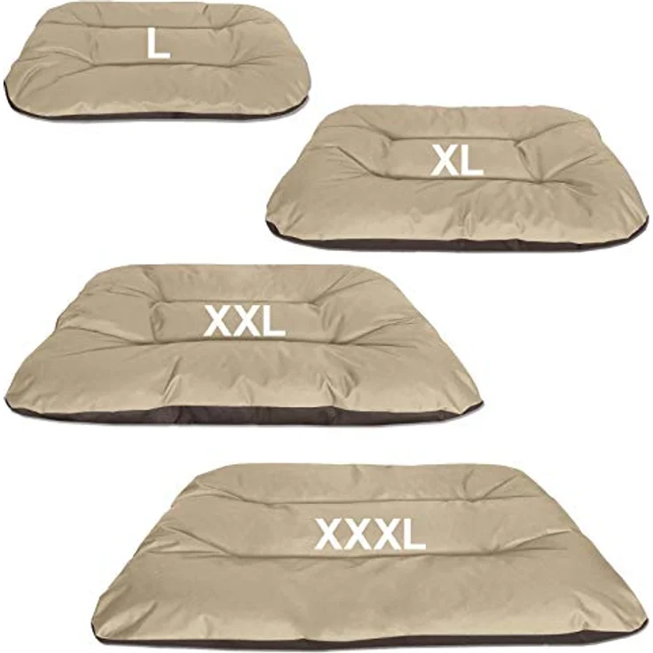 BedDog Hundebett REX, 2in1 Wendekissen, komfortable Welpenmatte, strapazierfähig, wasserabweisend, blau – Bild 5