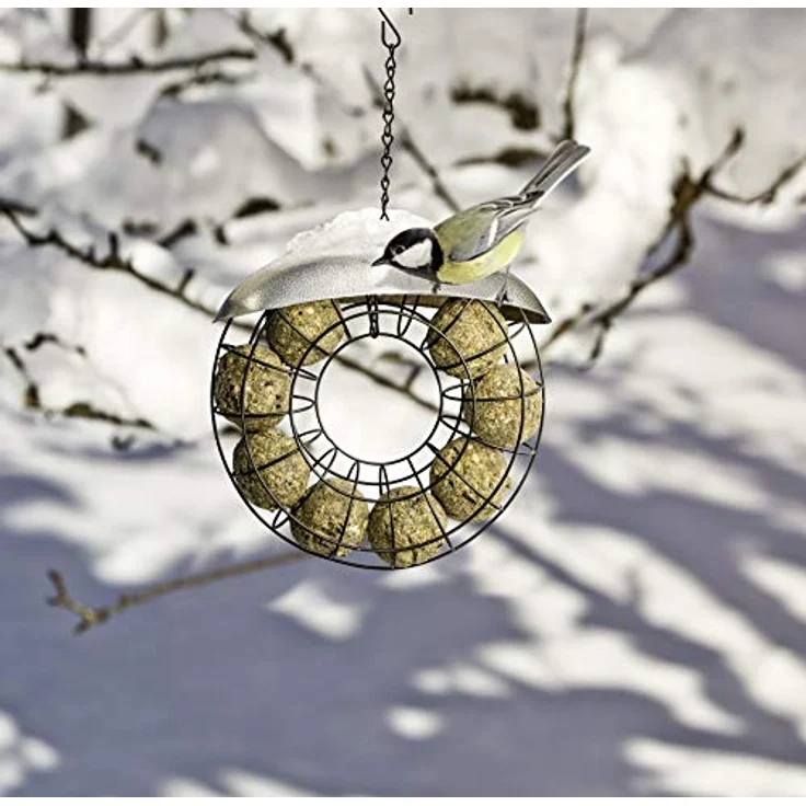 Windhager Meisenknödelhalter Friends, Vogelfutterstation, Meisenfutterspender, Meisenknödelsäule, Futtersäule, Vogelfutterspender für 8-10 Meisenknödel, 05047, anthrazit – Bild 3