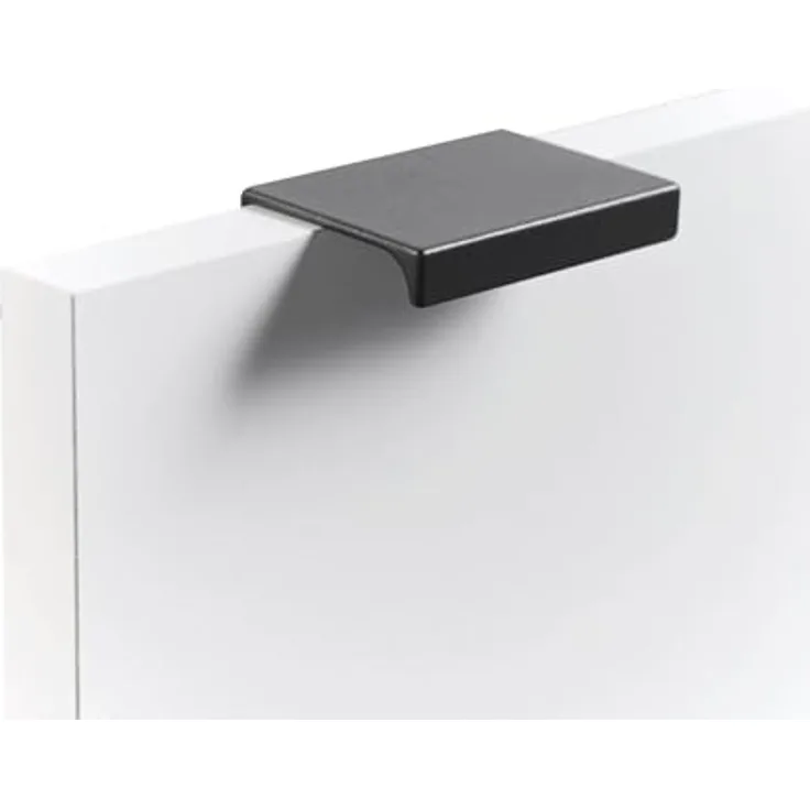 mokebo Möbelgriff Der Handliche, aus Metall, Push-to-Open Schrank- und Türgriff, Schwarz, 2er-Set