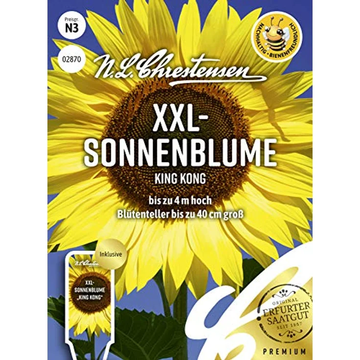 N.L. CHRESTENSEN XXL - Sonnenblume King Kong Sonnenblumensamen  – Bild 2
