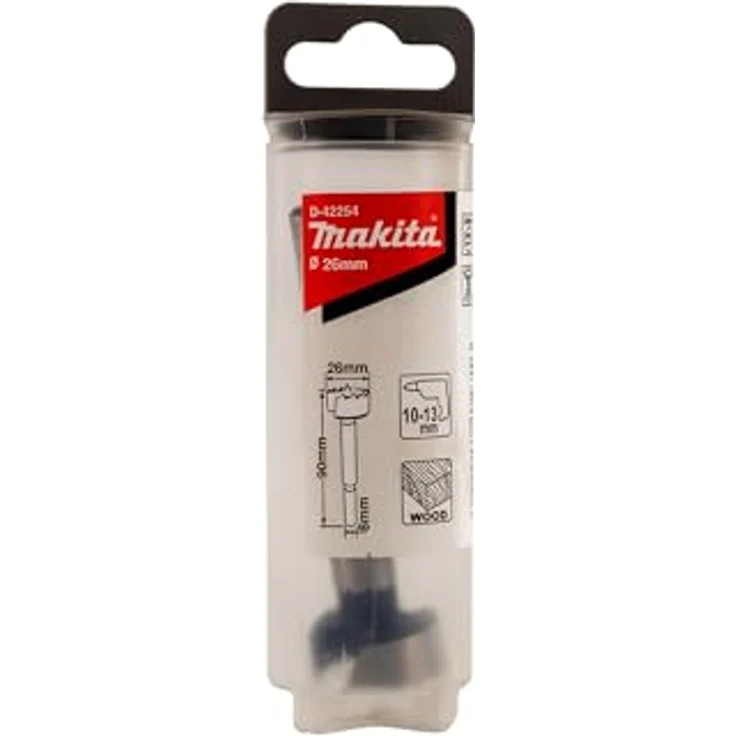 Makita Forstnerbohrer D-42254, 26,0x90mm mit HSS Zentrierspitze und Rundschaft, Holzbohrer – Bild 2