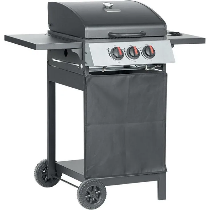 Proregal Gasgrill RIBEYE Gasgrill mit 2 Hauptbrennern plus Seitenkocher, aus rostfreier, aus rostfreier Stahl