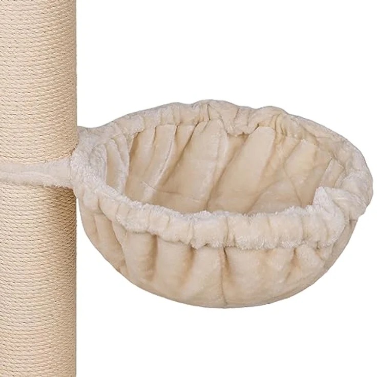 Happypet Liegemulden für XXL Kratzbaum Schlafmulde Zubehör für große Katzen (Maine Coon) Ø 45cm, Creme – Bild 1