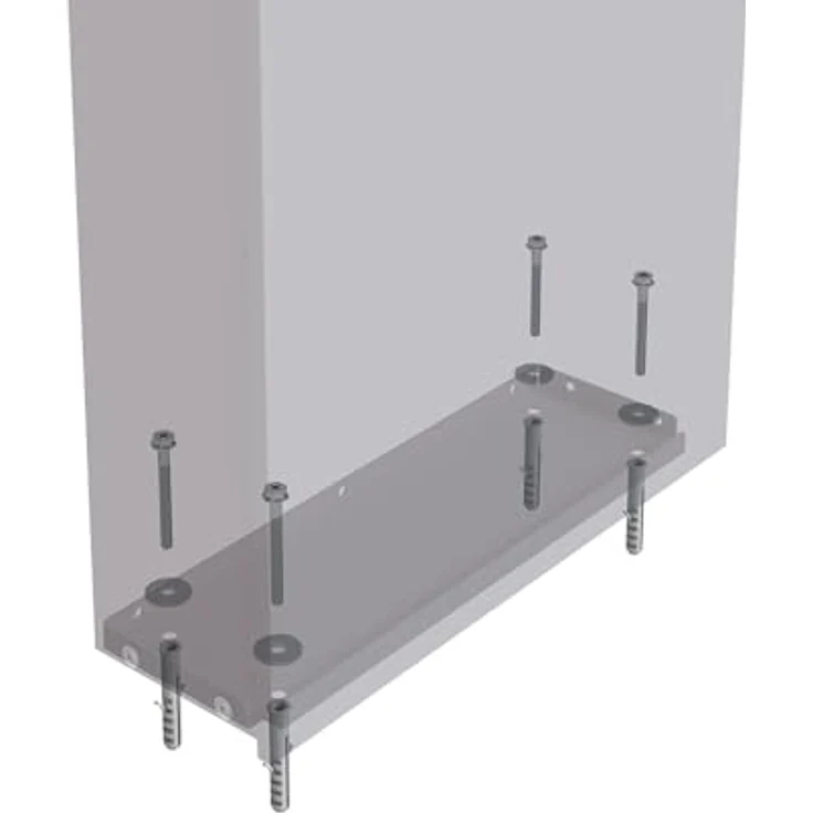 WESTMANN Paketbox Pippa, abschließbar (2 Schlüsse) aus pulverbeschichtetem Stahl, anthrazit RAL7016, 40x14x111 cm, inkl. Montagezubehör – Bild 9
