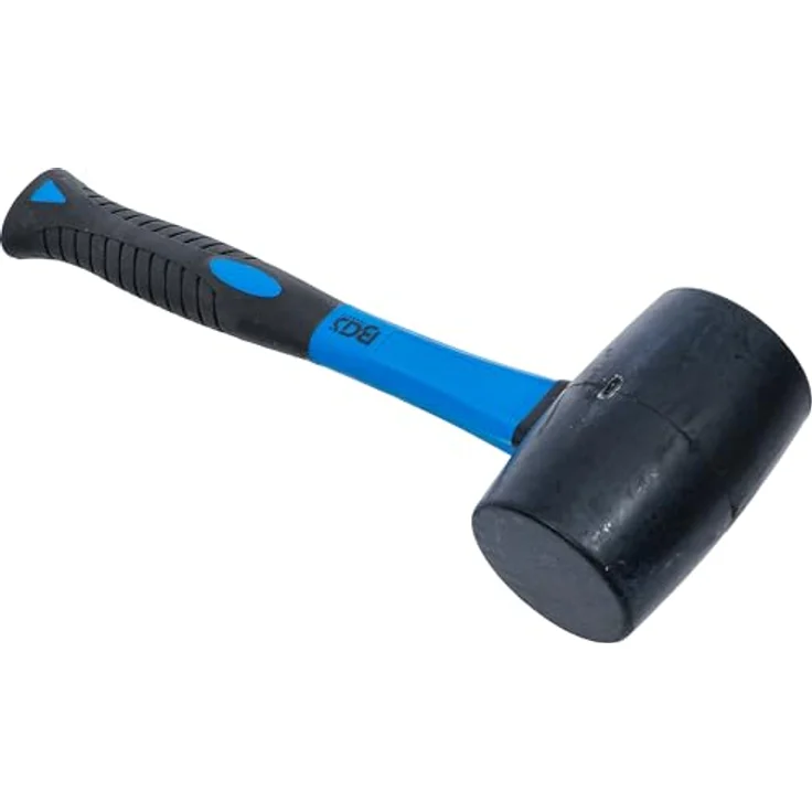 BGS 1961 | Gummihammer mit Fiberglasstiel | schwarzer Kopf | Ø 60 mm | 500 g – Bild 3