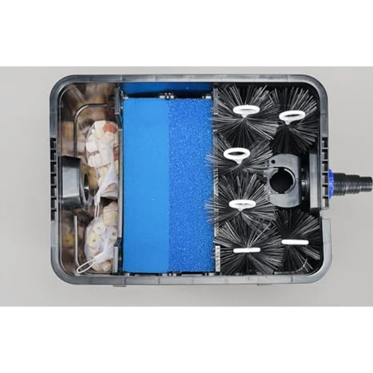 Esotec Solar Außen Teichfilter-Set Premium 70/3400, 4-Stufen-Filterung für Teichgrößen bis 7000 Liter, inklusive 2 Solarmodulen und Tauchpumpe – Bild 6