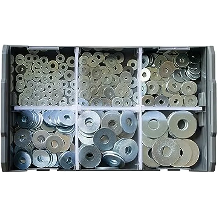 TOX L-BOXX Mini Unterlegscheiben Sortiment DIN 9021, stapel- & verklickbar, 400 tlg., galvanisch verzinkter Stahl – Bild 2