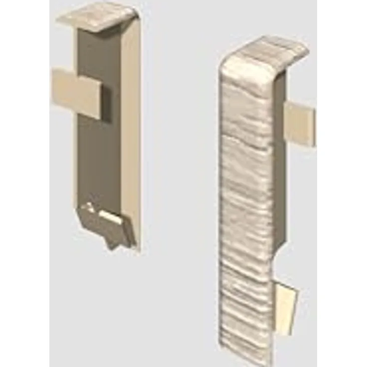 EGGER Zwischenstück für Sockelleiste, Esche grau, 2 Stück, robust und stabil, einfache Installation