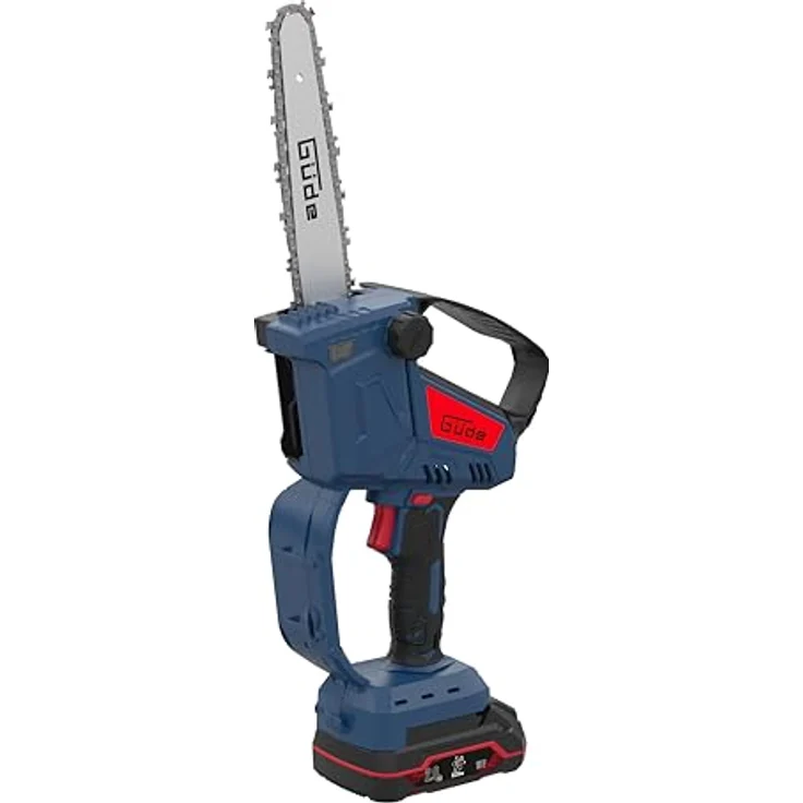 Güde Akku Minikettensäge GMK 18-201-05, 15,8 cm Schwertlänge, 400 g leicht, 20,16 km/h Kettengeschwindigkeit, inklusive Ladegerät und Ketten-Sicherheitsschutz – Bild 1