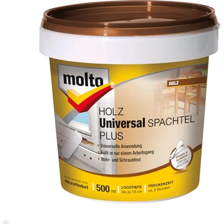 Molto Universal Holzspachtel Plus 500 ml – Bild 2
