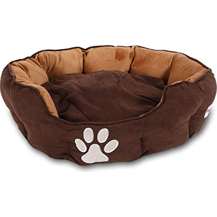 Pocky- Pet Hundebett braun L 72x62cm Hundekissen herausnehmbar Hundesofa waschbar 30° Plüsch Hundekorb – Bild 3