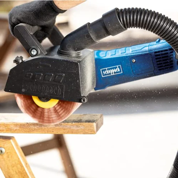 Scheppach Nylonbürste für Satiniermaschine MRS1300 | 100mm Breite - 120mm Ø | Schleifwalze für Holz-, Stein- und Metallflächen, zum Entfetten, Reinigen & Scheuern – Bild 4