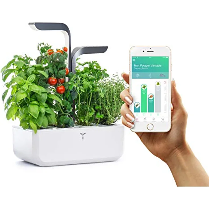 Véritable CONNECT Garden Indoor-Anbau LED-Beleuchtungssystem App-Überwachung Kit 4 Samen (Infinity Grey)