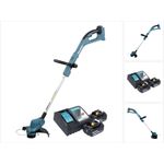 Makita DUR 193 RG, Akku Rasentrimmer 18 V, 260 mm Schnittkreis, 2x 6,0 Ah Akku + Schnell Ladegerät, schwenkbarer Kopf