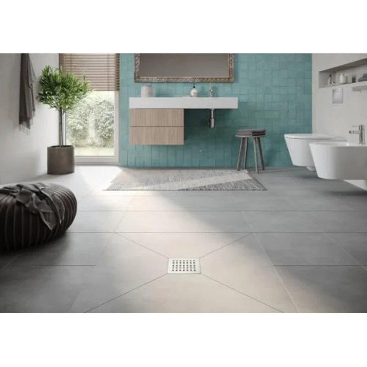 TECE TECEdrainpoint S 50 Ablaufset superflach DN 50, Kunststoff mit Edelstahl Designrost, belastbar bis 300 kg – Bild 4