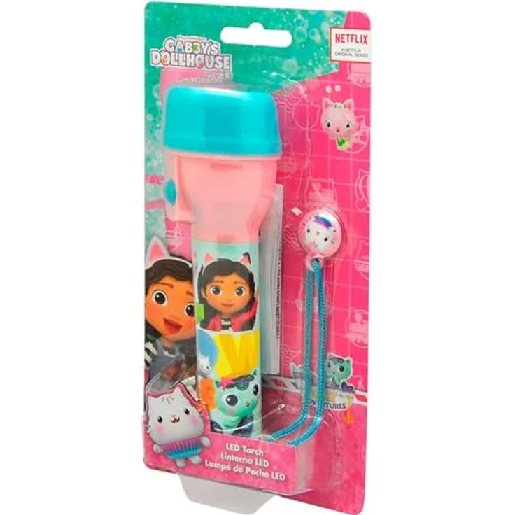 Kids Euroswan Taschenlampe Gabby's Dollhouse - LED Taschenlampe Lampe, handlich und kinderfreundlich, Batteriebetrieben, bunt – Bild 5