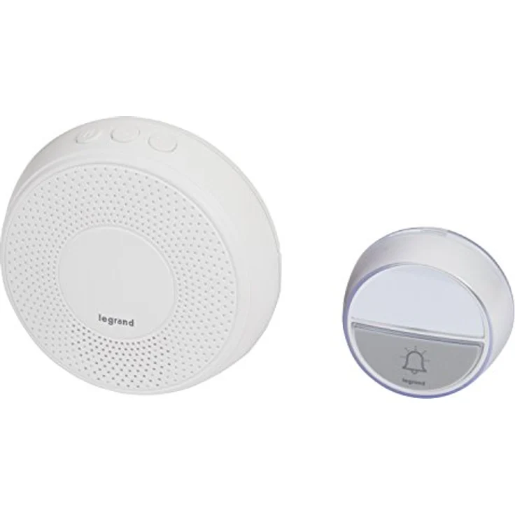 Legrand, Funkklingel-Set Komfort 230V mit wasserdichtem Klingeltaster (IP44) batteriebetrieben, 1x Gong mit Plug-in für Steckdosen, 15 Melodien, 1x Klingeltaster 100m Reichweite, 094254 – Bild 2
