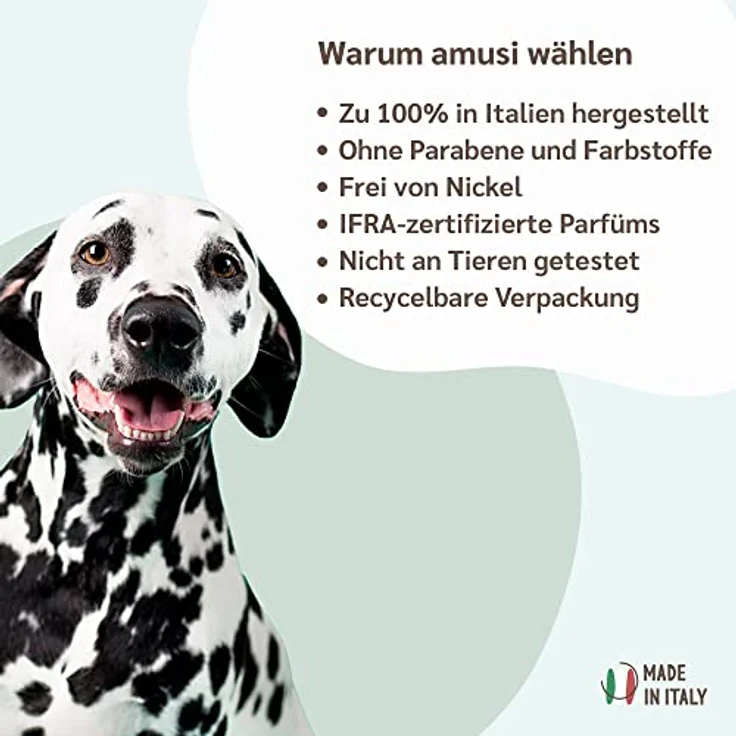 Amusi Tiershampoo Spray für Hunde, hypoallergen gegen Juckreiz, pflegt und beruhigt, 250 ml, vegan, Flohshampoo – Bild 6