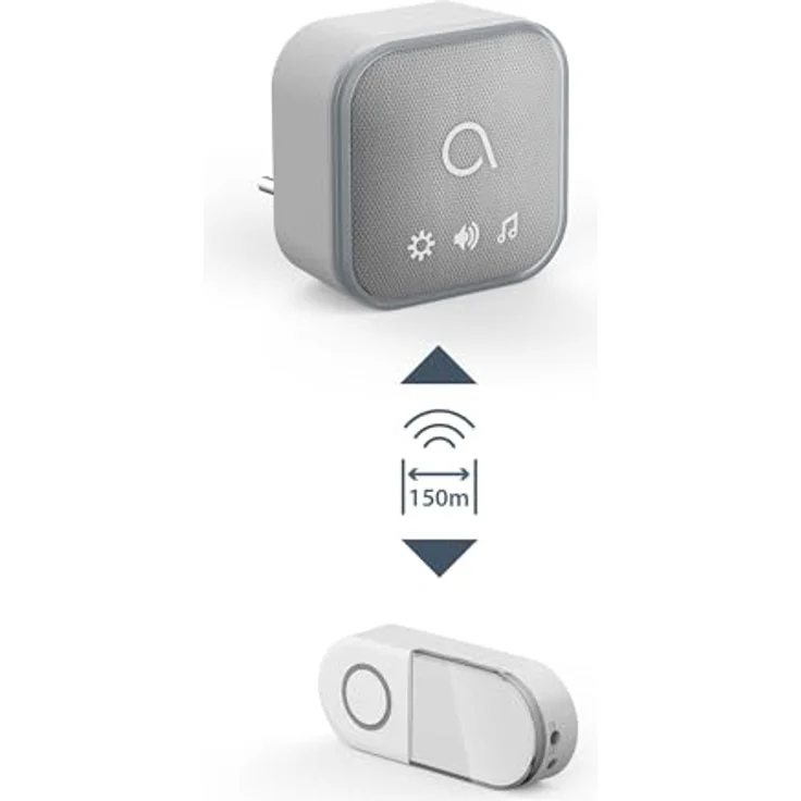Avidsen Sona-T Plug, kabellose Smart Home Türklingel mit Stoffdesign und leuchtendem Blitz – Bild 6
