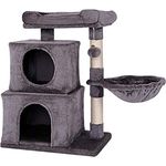 lionto Kratzbaum Kletterbaum Katzenkratzbaum Katzenbaum Höhe 70 cm, dunkelgrau