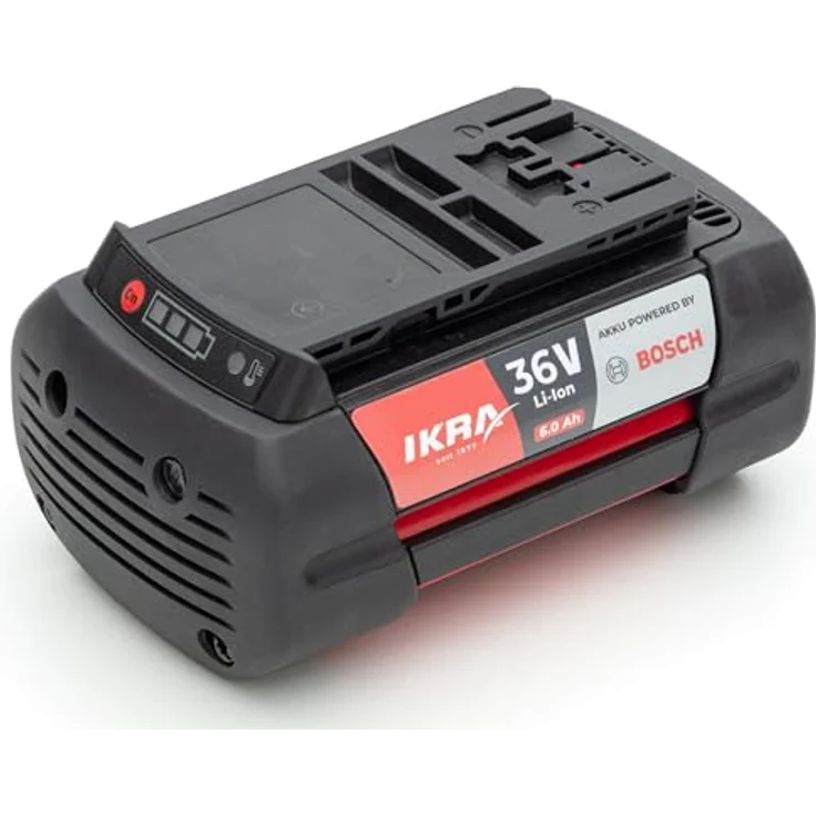 IKRA 36 V Li-Ion Akku 6,0 Ah, kompatibel mit allen 36V BOSCH Geräten, mit COOLPACK-Technologie und LED-Ladezustandsanzeige – Bild 1