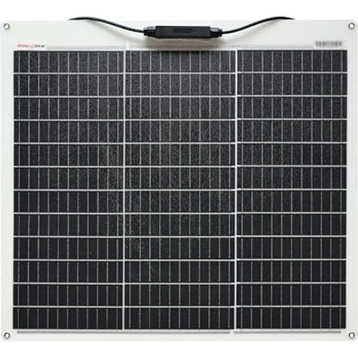 EnjoySolar ETFE Marine Solarpanel 50W 12V, monokristalline PERC-Solarzellen, 20,6 % Wirkungsgrad, semiflexibel, IP67, 1,8 kg