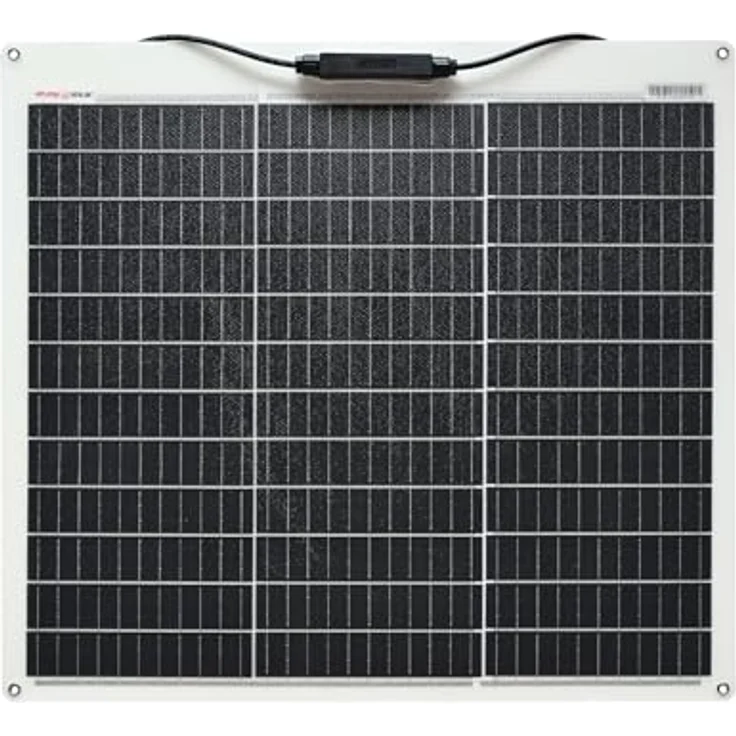 EnjoySolar ETFE Marine Solarpanel 50W 12V, monokristalline PERC-Solarzellen, 20,6 % Wirkungsgrad, semiflexibel, IP67, 1,8 kg – Bild 1