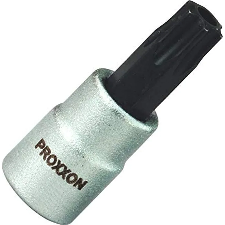 PROXXON 23758 Torx Einsatz TTX20 Antrieb 6,3mm (1/4") mit Stirnlochbohrung
