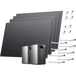 EcoFlow STREAM Ultra und AC Pro 3,84kWh, Balkonkraftwerk mit 1600W Speicher, Komplettset mit 4x 400W Solarpanel und Halterung für Gitterbalkon